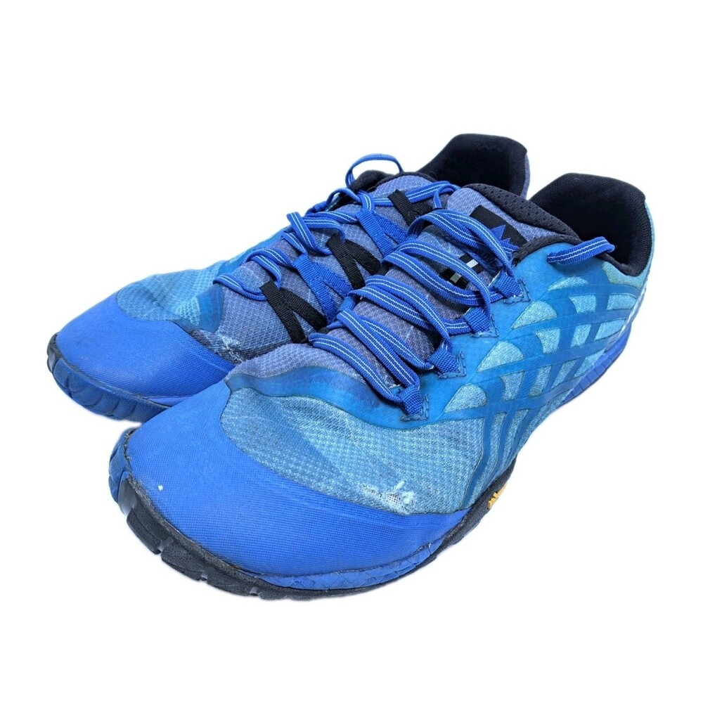 Merrell Trail Glove Shoes Men's 11 Blue Barefoot Running Sneakers Vibram J09671